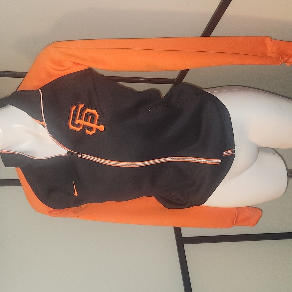 Nike Black and Orange San Francisco Giants Sports Jacket